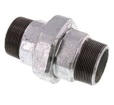 It is a white gray cast iron: Double Nipple Separable R 2 R 2 Malleable Cast Iron Zinc Plated Dnt2020st Landefeld Pneumatics Hydraulics Industrial Supplies
