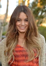 Vanessa Hudgens S Pretty Ombre Blonde Waves Vanessa Hudgens Hair Long Hair Styles Medium Long Hair