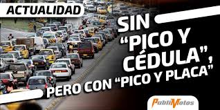 La administración distrital tomó esta decisión con el propósito de reducir los. Sin Pico Y Cedula Pero Con Pico Y Placa