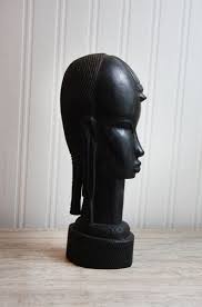 Ebony Wood African Bust African Carved Wood Tribal Decor Etsy African Wood Carvings Ebony Wood Tribal African