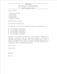 Blank Cover Letter Sample Templates At Allbusinesstemplates Com