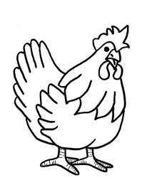 Black And White Hen Hen Clipart 2 Chicken Cute Borders Vectors Animated Black And Farm Animal Coloring Pages Chicken Coloring Pages Chicken Coloring