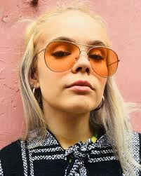 Vintage Orange Aviator Sunglasses: Retro Sunnies, UVA Protected