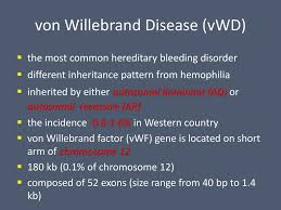 Von Willebrand Disease Ppt Download