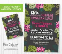 Surprise Birthday Invitation Wording For Adults Surprise Luau Birthday Invitation Bright Tropical Floral Theme Customized Printable Invitat Luau Party Invitations Luau Birthday Invitations Luau Invitations