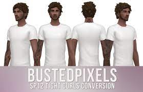 Tight Curls Hair Sims 4 Cc Maxis Match Tight Curls Mens Hairstyles Curls
