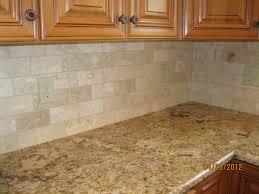 Stone Subway Tile Wooden Kitchen Cabinets Backsplash Designs Countertops