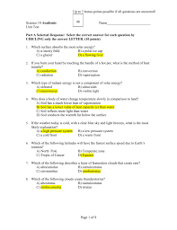 Unit nit 7 test est 1. Answer Key Unit Test