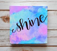 Easy Hand Lettered Watercolor Canvas Amy Latta Creations Canvas Painting Diy Diy Canvas Art Easy Canvas Art