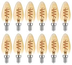 40w Equivalent Soft White Edison B10 Candelabra Dimmable Led Bulb Led Bulbs By Globe Electric