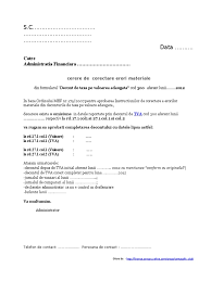 Cerere Corectare Decont Tva Model Doc