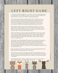Printable Left Right Baby Shower Game Woodland Animal Theme Woodland Baby Shower Theme Boy Baby Shower Woodland Baby Shower Woodland Theme