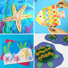 Ocean arts and crafts for preschoolers. 30 Ocean Crafts And Activities The Craft Train