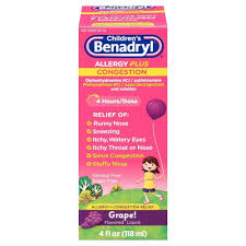 childrens benadryl allergy plus congestion relief liquid