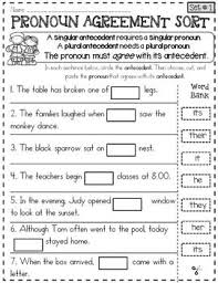 Pronoun Antecedent Agreement Sort Pronoun Antecedent Agreement Subject And Verb Cvc Words