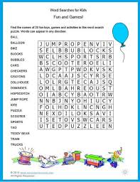 Word search puzzles for kids. Fun Word Searches For Kids