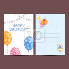 Natürlich können sie dabei auf eine vorlage zurückgreifen, um sich nicht alles selbst überlegen zu müssen. Happy Birthday Kinder Postkarte Vorlage Vektor Urlaub Illustration Fototapete Fototapeten Alles Gute Zum Geburtstag Art Gluckwunsch Myloview De