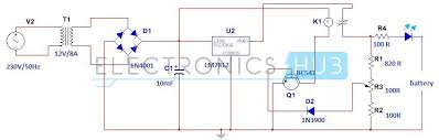 Simple Car Battery Charger And Indicator Circuit Diagram