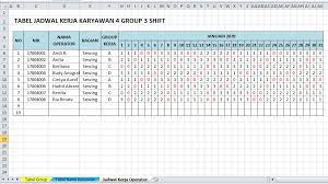 Contoh jadwal kerja 3 shift 3 group. Cara Membuat Jadwal Kerja Karyawan Dengan Fungsi Vlookup Pada Excel