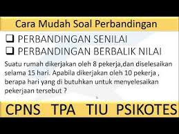 Perbandingan Senilai Dan Berbalik Nilai Soal Tiu Cpns 2021 Pppk 2021 Utbk Soshum Saintek Youtube