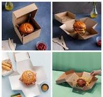 Custom Printed Recycled Fried Chicken Paper Takeaway Fast Food Burger  Hamburger Packaging Box