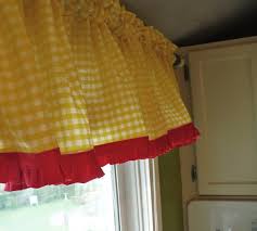 Making My Kitchen More Summery Yellow Kitchen Curtains Gingham Curtains Red Kitchen Decor