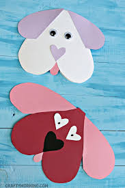 Add two medium paws and two larger feet. Cute Dog Valentines Day Craft For Kids Crafty Morning