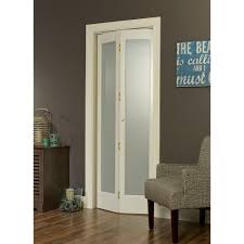 Lincoln park primed interior sliding barn door slab with hardware kit masonite barn doors instantly transform a masonite barn doors instantly transform a room, adding functionality and character to any space. Pinecroft 29 5 In X 80 In Full Frosted Glass Frost 1 Lite Pine Wood Interior Bi Fold Door 873326 The Home Depot Glass Bifold Doors Wood Doors Interior Doors Interior