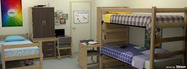 An Example Of Our Furniture In Place This Is A Dorm Room With Our 3 In 1 A 2 Position Chair And Our Bunk Beds B Furniture Contract Furniture Cool Chairs