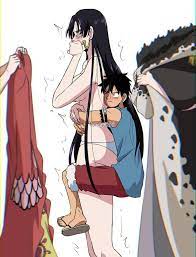 This is how Boa Hancock sneak luffy in impel down.Best girl. :  r onepiecehentaiz
