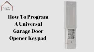 With a keyless keypad, all you have to do is program a code directly into the unit to enjoy access without a remote control device or key. How To Program A Universal Garage Door Opener Keypad Youtube