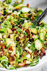This Shredded Brussels Sprouts Salad Is Loaded With So Many Delicious Things Sweet In 2020 Brussel Sprout Salad Brussel Sprout Salad Recipes Shredded Brussel Sprouts
