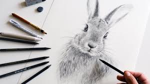 How to draw animal hair with pencil. Draw A Rabbit With Pencils Sabrina Hassler Illustration Drawing Blog