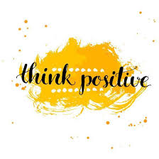 Positive people also have negative thoughts, they just don't let it control them. Modern Calligraphy Inspirational Quote Think Positive At Yellow Watercolor Background Art Print Kotoko Art Com