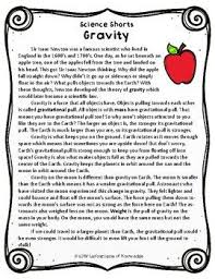 Gravity Reading Comprehension Passage Comprehension Passage Reading Comprehension Science Reading Passages