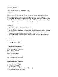 Kertas konsep peningkatan badan pengawas sekolah. Kertas Kerja Minggu Sains