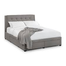 This excellent full size wooden bed frame is the perfect platform to hold your standard size mattress and eliminates the need for a box spring. Julian Bowen Grey King Size Bed Frame With Pull Out Storage Drawers Fullerton Furniture123