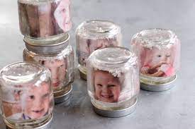 The Intersection Of Design Motherhood Top Lifestyle Blog Design Mom Baby Food Jar Crafts Homemade Snow Globes Photo Snow Globes