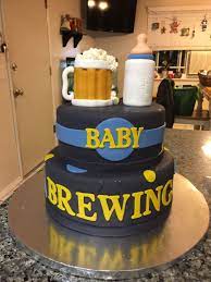 Baby Shower Beer Cake Brewing Up A Boy Baby Shower Funny Beer Baby Shower Baby Shower Cakes