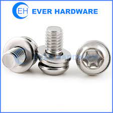 Stainless Steel Torx Head Screws Star Drive Pan Washer High Torque Rou Stainless Steel Stainless Steel