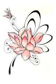 La Creativista Pink Loto Watercolors And Bic On Watercolor Paper A4 Illustration Draw Drawing Sk Flower Drawing Lotus Flower Tattoo Tattoo Designs Foot