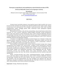 Ujian madrasah adalah ujian pada akhir jenjang pendidikan dalam rangka menjamin kualitas dan pencapaian standar kompetensi lulusan pada satuan pendidikan madrasah. Pdf Penerapan Strategi Inkuiri Pada Pembelajaran Sejarah Kebudayaan Islam Di Mts