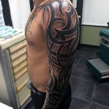 Sometimes, it even extends to the chest area if the design calls for it. 125 Tribal Tattoos For Men With Meanings Tips 1000 Tattoo Photo Eddnet