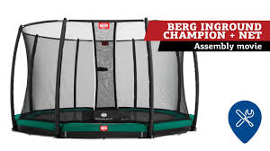 What to put under trampoline. Berg Inground Champion Trampoline Safety Net Deluxe Assembly Youtube