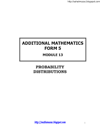 Like add math spm tutor facebook page 2. Probability Distribution