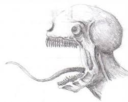 Scary Monster By P1nnz On Deviantart Scary Paintings Scary Monster Drawing Scary Drawings
