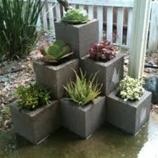Hollow Blocks Garden Cinder Block Garden Garden Projects Patio Garden