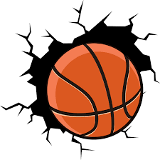 Basketball is a team sport in which two teams, most commonly of five players each, opposing one another on a rectangular court, compete with the primary objective of shooting a basketball (approximately 9.4 inches in diameter) through the defender's hoop (a basket 18 inches in diameter mounted 10 feet high to a backboard at each end of the court) while preventing the opposing team from shooting th. Stickers Basketbal 3d Tenstickers
