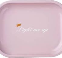Amazon.com: Metal Rolling Tray, Small Size-7"x5.5" Pink ...