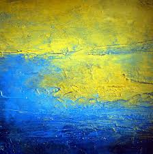 Canvas wall art abstract yellow grey framed wall art paintings for bedroom living room office home decoration modern canvas artwork wall decor ready to hang 12''x16'', 3 pieces. Blue And Yellow Abstract Painting Sirius The Brightest Glow In The Night Sky Painting By Holly Anderson
